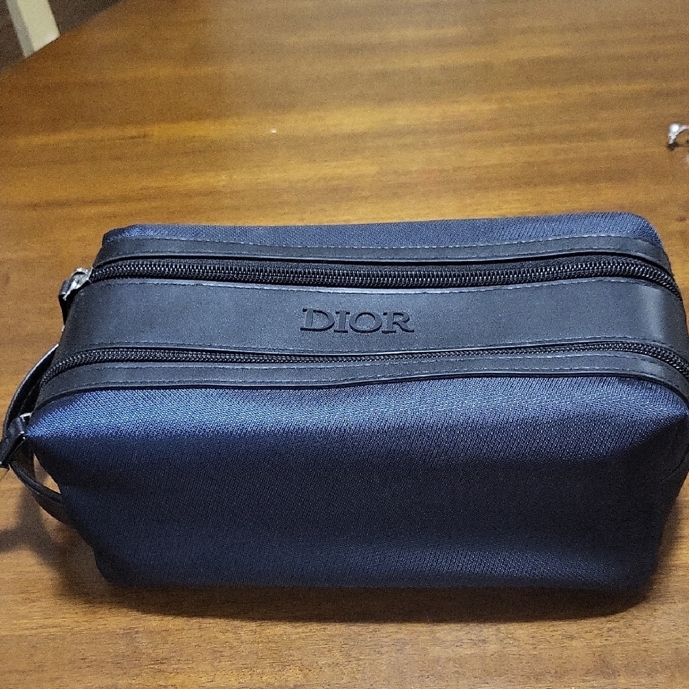Dior Men's Dark Blue Toiletry Bag